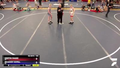 106 lbs Quarterfinal - Griffin Magee, ND vs Braeden Hamill, WI