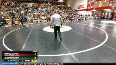 145 lbs Cons. Semi - Quintin Brown, Lincoln Middle School vs Manuel Ramos, Riverton Middle School