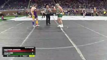 D4-285 lbs Quarterfinal - Matthew Johnson, Byron vs Noah Iobe, Mendon HS