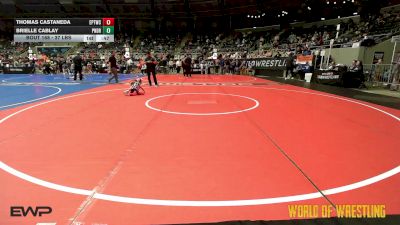 37 lbs Final - Thomas Castaneda, El Paso Texas Wrestling Club vs Brielle Cablay, Pounders WC
