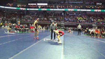 1A-190 lbs Champ. Round 2 - Nolan Kriegel, Iowa Valley, Marengo vs Chance Angle, North Mahaska