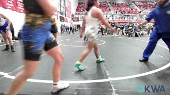 130 lbs Quarterfinal - Khole Laguna, OKC Saints Wrestling vs Whitney Wall, Noble Takedown Club