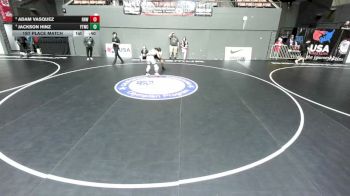 175 lbs 1st Place Match - Jackson Hinz, Yucaipa Thunder Wrestling Club vs Adam Vasquez, Rough House Wrestling