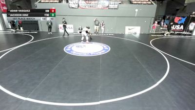175 lbs 1st Place Match - Jackson Hinz, Yucaipa Thunder Wrestling Club vs Adam Vasquez, Rough House Wrestling