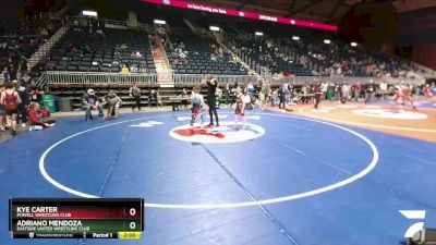 93 lbs 2nd Place Match - Kye Carter, Powell Wrestling Club vs Adriano Mendoza, Eastside United Wrestling Club