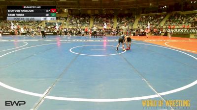 55 lbs Consi Of 4 - Brayden Hamilton, Tulsa Blue T Panthers vs Cash Foust, Shelton Wrestling Academy