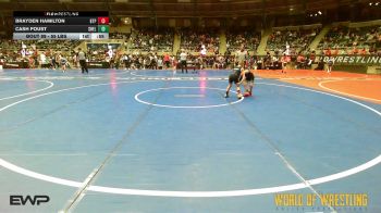 55 lbs Consi Of 4 - Brayden Hamilton, Tulsa Blue T Panthers vs Cash Foust, Shelton Wrestling Academy