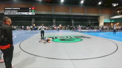 57-58 lbs Round 3 - Chase Cawelti, Fernley WC vs Andrew Cordova, Crusader Wrestling