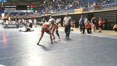 140 lbs Quarterfinal - Ariana Fiscus, General McLane vs Sage Badman, Selinsgrove