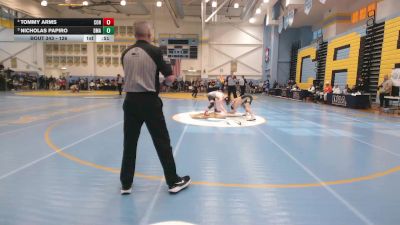 126 lbs Cons. Semi - Tommy Arms, Conrad School Of Science vs Nicholas Papiro, Delaware Military Academy