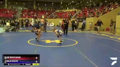 55 lbs Round 1 - Kloe Routledge, OK vs Steelie Boltz, KS