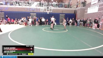 112 lbs Round 4 - Alizae Gomez, Bulldog Wrestling Club vs Akiyah Rhead, East Idaho Elite