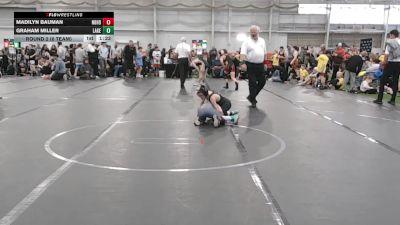 68 lbs Round 2 (6 Team) - Madilyn Bauman, Neighborhood Wrestling vs Graham Miller, Lake WC