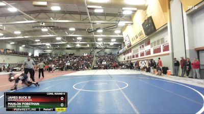 138 lbs Cons. Round 6 - Mahlon Pobstman, Casteel High School vs James Buck III, Sahuarita High School