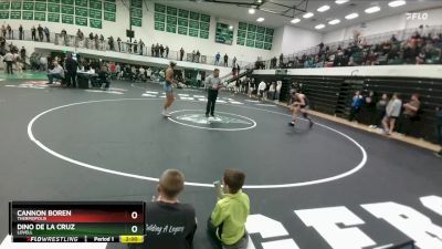 132 lbs Semifinal - Dino De La Cruz, Lovell vs Cannon Boren, Thermopolis