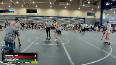 92 lbs Round 7 (8 Team) - Dominic Brown, FCA Hurricanes vs Abram McCall, Full Circle