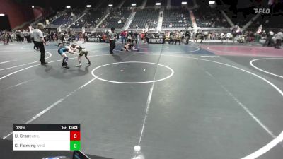 73 lbs Consi Of 4 - Uriah Grant, Athlos Wrestling vs Carter Fleming, Windy City WC