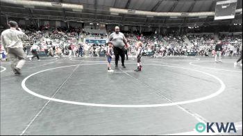 43 lbs Round Of 32 - Tyler Korb, Vinita Kids Wrestling vs Finn Mercier, Victory Youth Wrestling