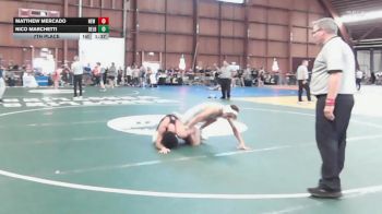 140 lbs 7th Place - Matthew Mercado, New York Military Academy vs Nico Marchetti, Delbarton