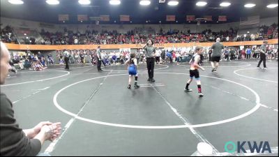 66 lbs Rr Rnd 2 - Wyatt Tate, Bridge Creek Youth Wrestling vs Coralynn Hensley, Little Axe Takedown Club