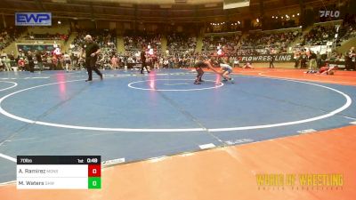 70 lbs Consi Of 8 #2 - Aaron Ramirez, Monster Garage vs Mitchell Waters, Greater Heights Wrestling