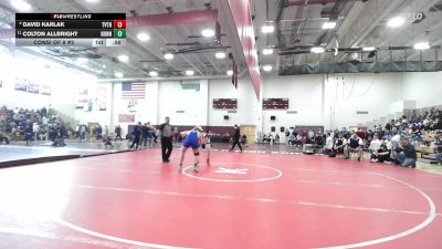215 lbs Consi Of 8 #2 - David Karlak, Terryville/Thomaston vs Colton Allbright, Nonnewaug