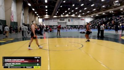 165 lbs Cons. Round 2 - Logan Millikan, Midland (Neb.) vs Aaron Concepcion, Colorado State University - Pueblo