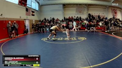 115 lbs Quarterfinal - Addison Blakeman, Eaglecrest vs Edi Linascum, Central - Grand Junction