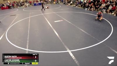 74 lbs Cons. Round 3 - Austin Vaith, Monticello Wrestling Club vs Carter Kohner, Hastings Wrestling Club