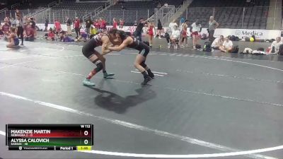 W 112 lbs Round 2 (4 Team) - Alyssa Calovich, Kansas vs Makenzie Martin, Nebraska 2