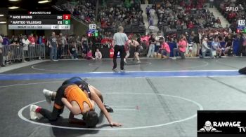 105 lbs Champ. Round 1 - Matteo Villegas, Kansas Young Guns vs Jace Bruns, Beloit Wrestling Club