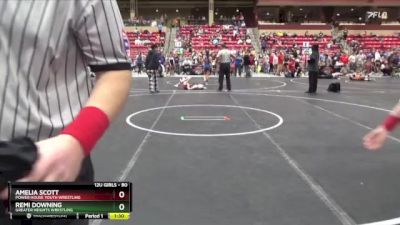80 lbs Quarterfinal - Remi Downing, Greater Heights Wrestling vs Amelia Scott, Power House Youth Wrestling