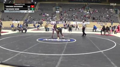 165 lbs Quarterfinal - McKenzie Webb, Bell County vs Rhionna Baughman, Central