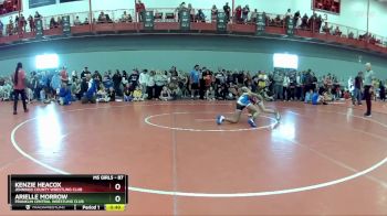 87 lbs Champ. Round 1 - Kenzie Heacox, Jennings County Wrestling Club vs Arielle Morrow, Franklin Central Wrestling Club