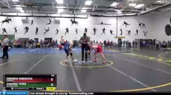 133 lbs Semifinal - Andrew Sinkovics, Wabash vs Dawsen Yates, Alfred State