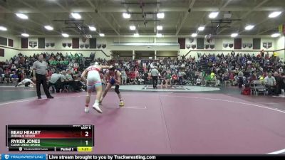 160 lbs 9th Place Match - Beau Healey, Dubuque Senior vs Ryker Jones, Clear Creek-Amana