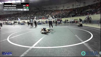 43 lbs Consi Of 8 #1 - Theodore Mosby, Wyandotte Youth Wrestling vs Gavin Wigington, Blaine County Grapplers