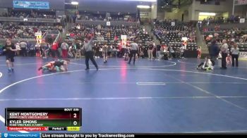 95 lbs Quarterfinal - Kyler Simons, Moen Wrestling Academy vs Kent Montgomery, Bonus Points Wrestling Club