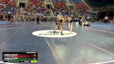 124 lbs Quarterfinal - Laken Kapaun, E1-Central Cass vs Ember Waters, W4-Dickinson