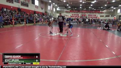 80 lbs Champ. Round 1 - Wyatt Nelson, West Central Wrestling Club vs Finnian Kolbow, Forest Lake Wrestling Club