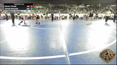 120 lbs Consi Of 4 - Kalley Fuller, Blue Devil Wrestling vs Sophie Proctor, Henryetta Knights Wrestling Club