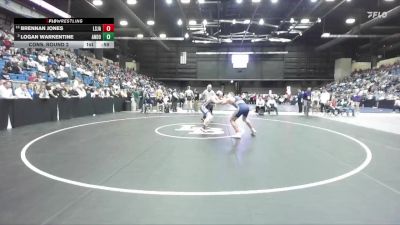 175 lbs Cons. Round 2 - Logan Warkentine, Andover vs Brennan Jones, Lenexa - St. James Academy HS