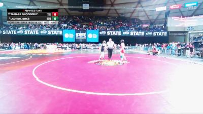 Girls 1B/2B/1A 135 Champ. Round 2 - Lauren Jenks, Royal (Girls) vs Tamara Snodderly, Tenino (Girls)