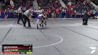 84 lbs Quarterfinal - Charles Thacher, Lawrence Elite vs Jack Richardson, Ark City