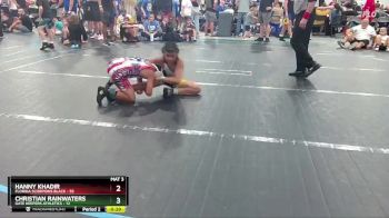 88 lbs Round 5 (10 Team) - Hanny Khadir, Florida Scorpions Black vs Christian Rainwaters, Gate Keepers Athletics