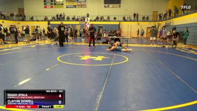 132 lbs Cons. Round 2 - Isaiah Ayala, Garden City High School Wrestling vs Clayvin Dowell, Andover Wrestling Club