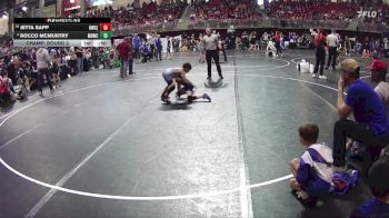56 lbs Champ. Round 2 - Rocco McMurtry, Midwest Destroyers Wrestling Club vs Jetta Sapp, Hawks Wrestling Club (Lincoln)
