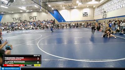 63 lbs Semifinal - Theodore Colman, Charger Wrestling Club vs Clayton Buchanan, West Jordan