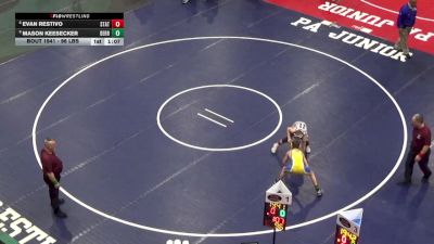 96 lbs Final - Evan Restivo, State College vs Mason Keesecker, Derry Area