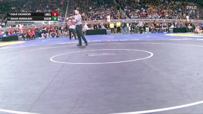 D2-138 lbs Quarterfinal - Cole Cichocki, Lowell vs Izaak Kukulski, Bay City John Glenn